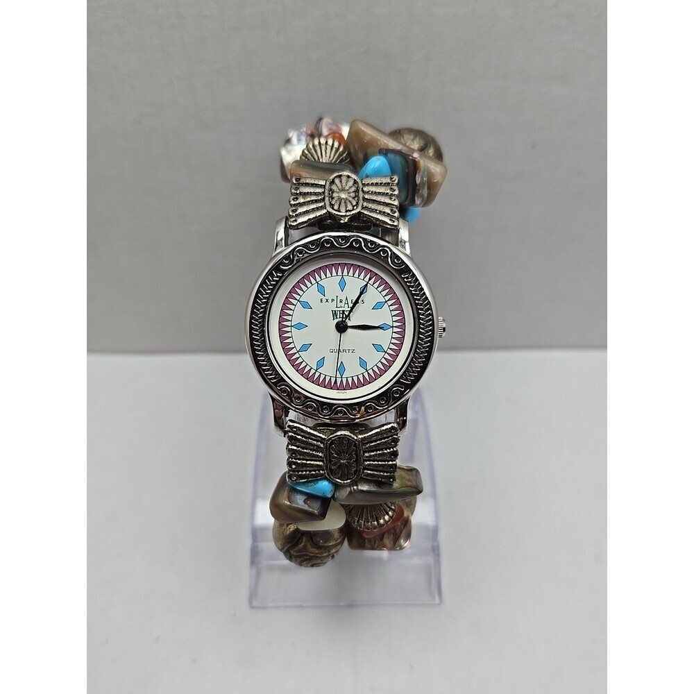 La Express West Quartz Turquoise Southwest Beaded Watch Womens New Battery Boho